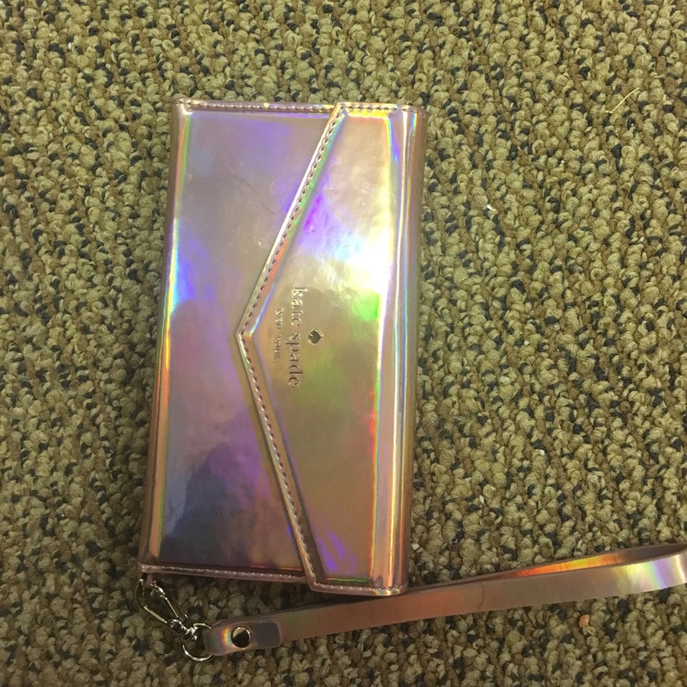 Holographic Kate spade wallet